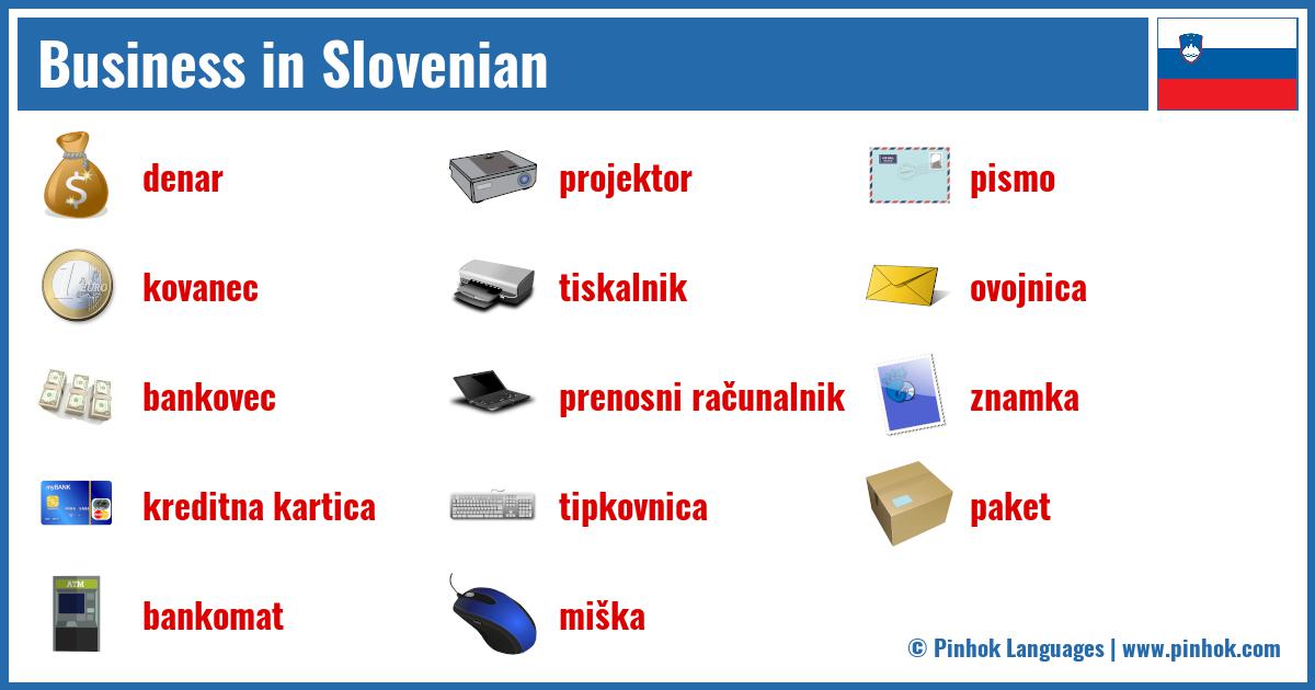 Business in Slovenian