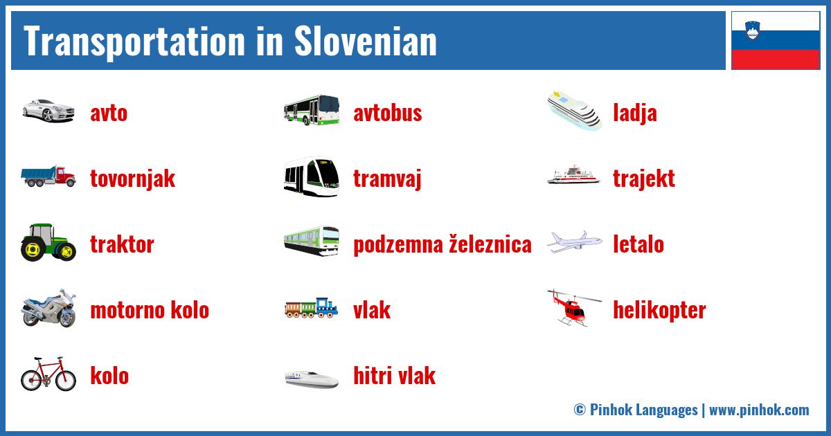 Transportation in Slovenian