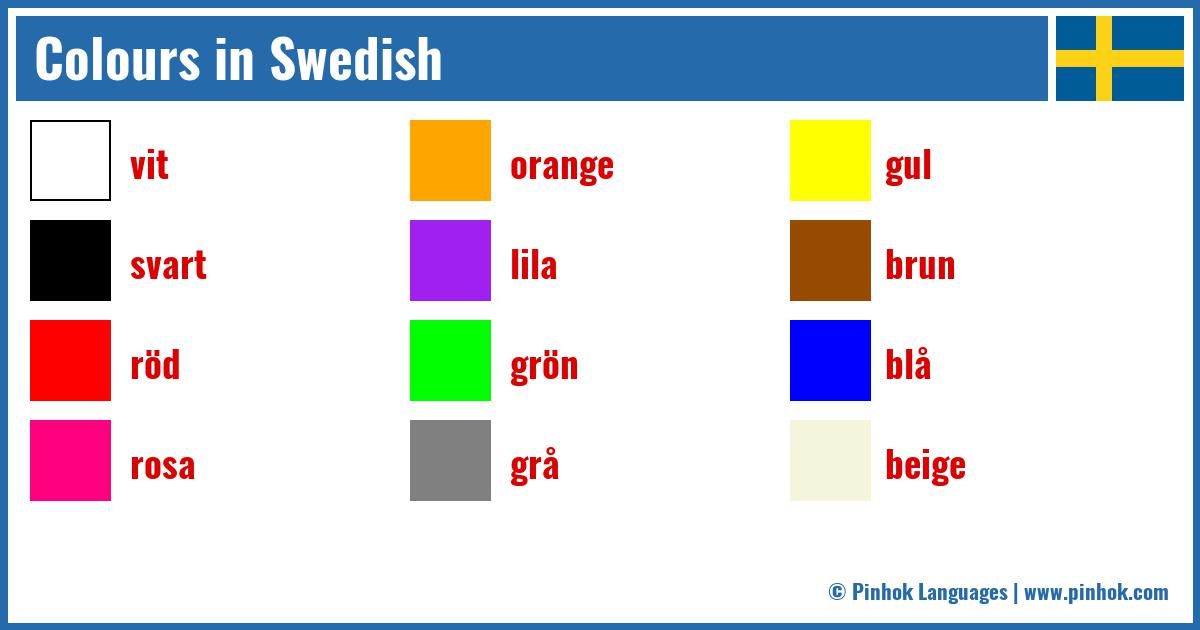 Colours in Swedish