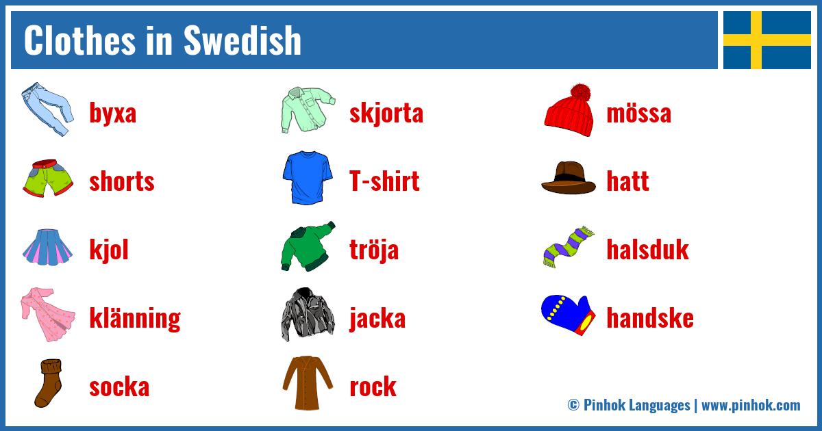 Clothes in Swedish