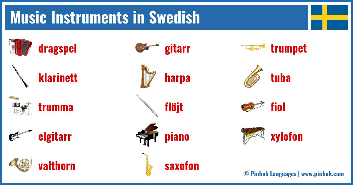 Music Instruments in Swedish