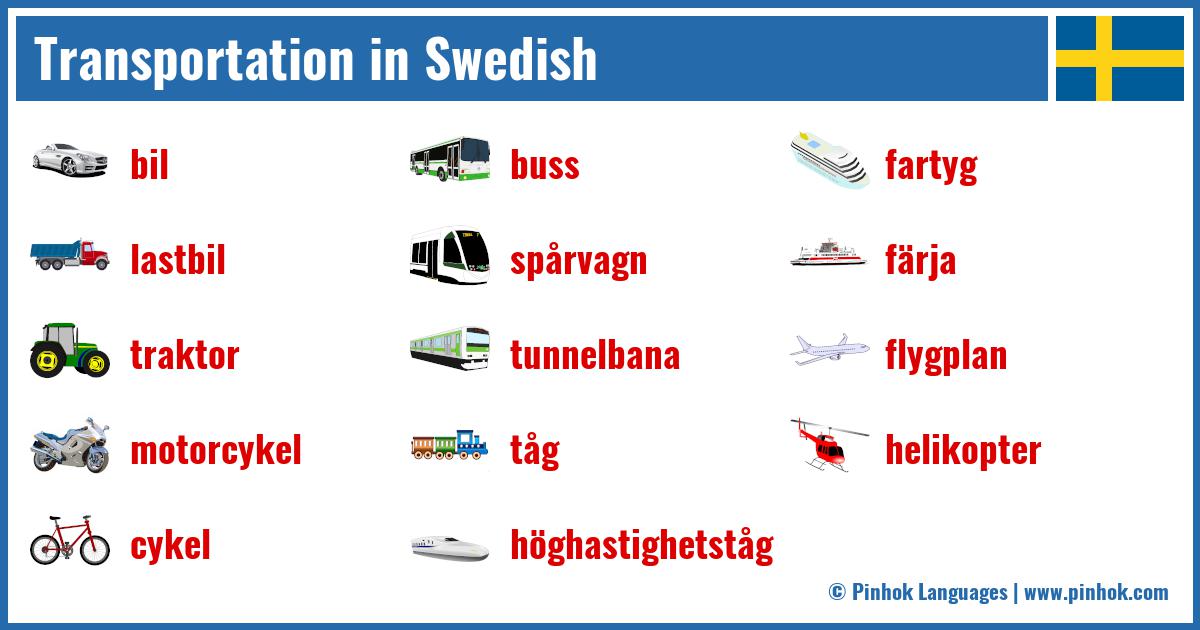 Transportation in Swedish