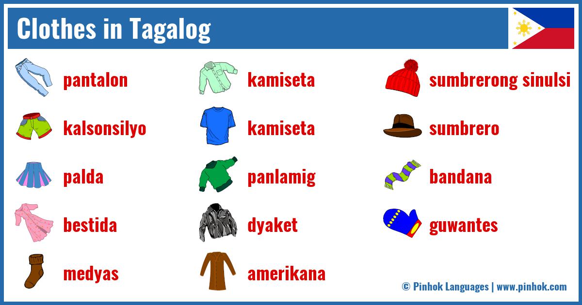 Clothes in Tagalog
