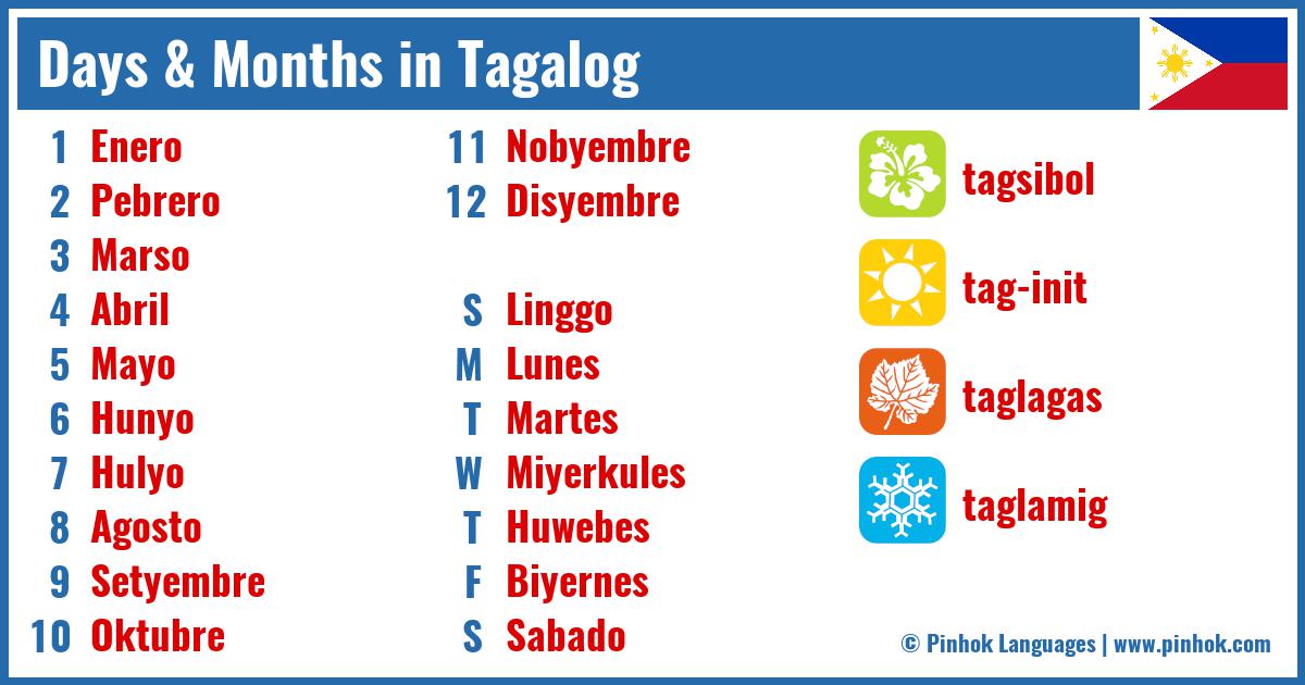 Days & Months in Tagalog