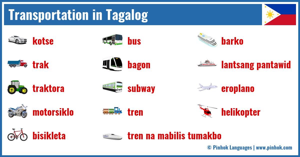 Transportation in Tagalog