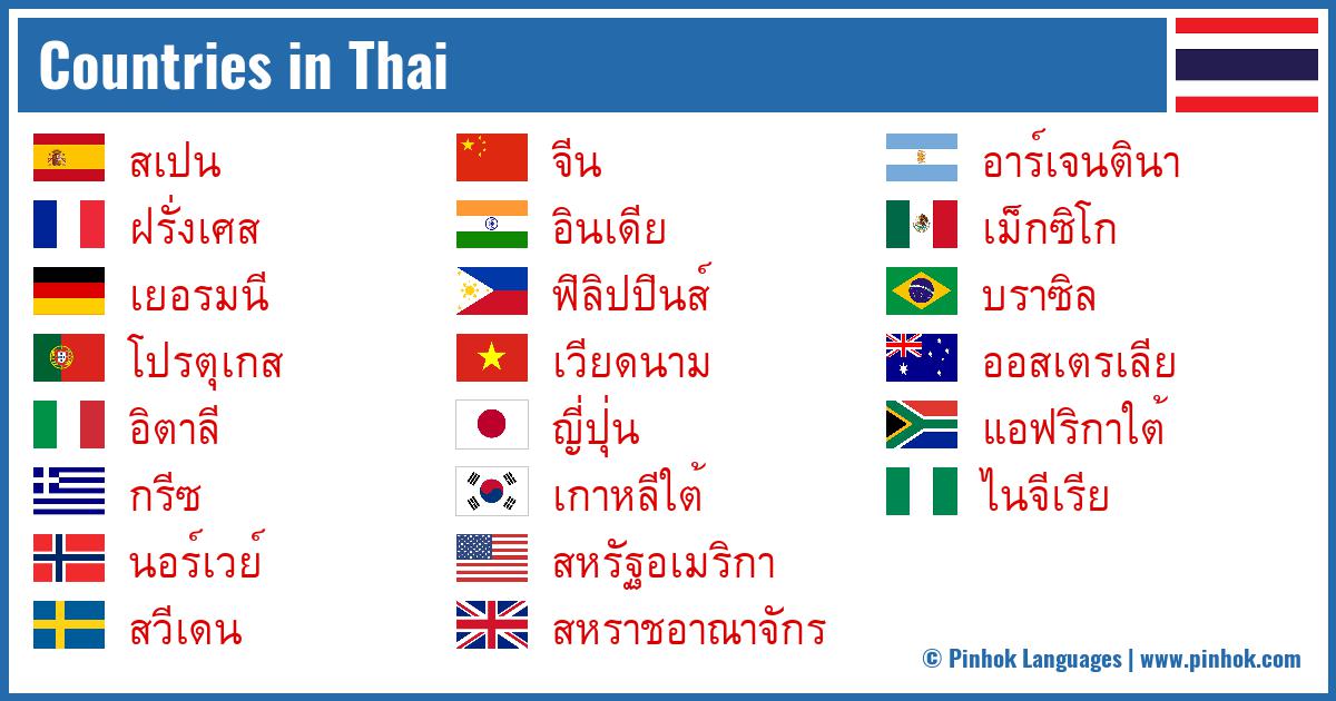 Countries in Thai