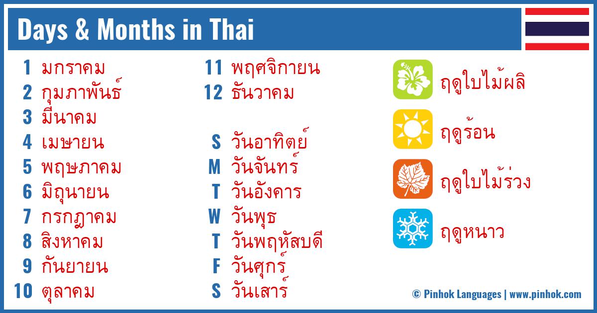 Days & Months in Thai