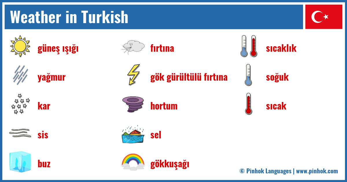 Weather in Turkish