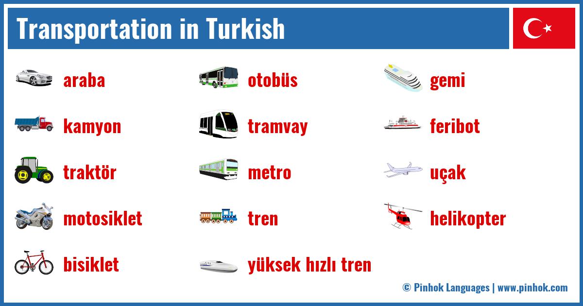 Transportation in Turkish