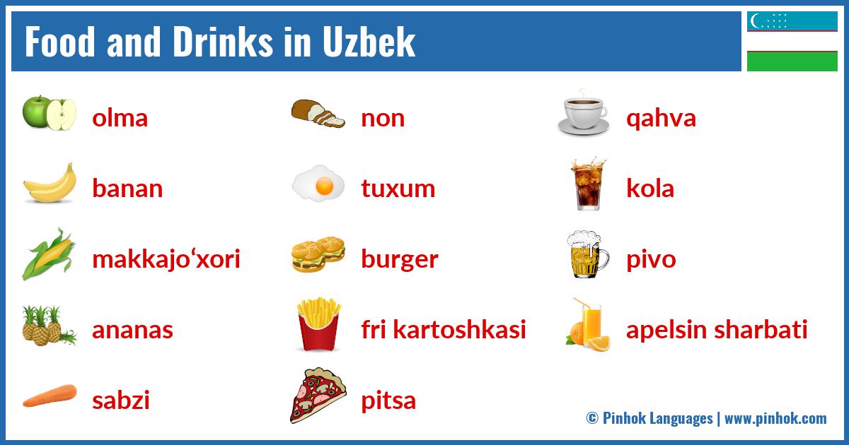 Food and Drinks in Uzbek