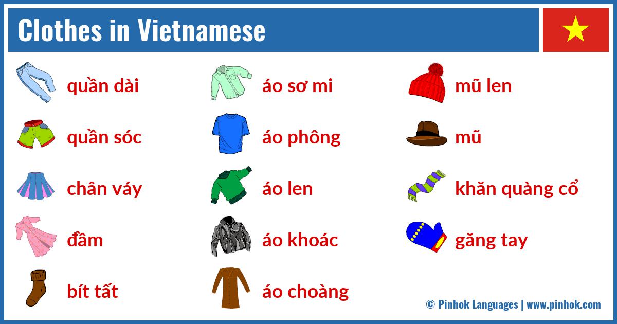 Clothes in Vietnamese