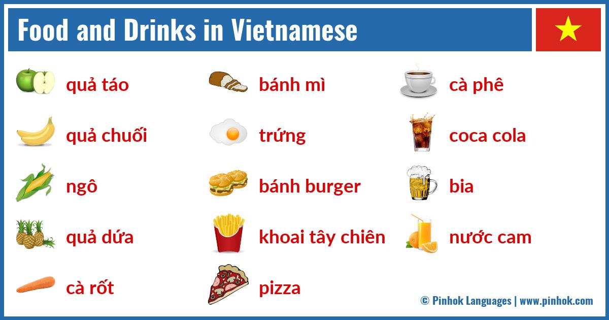Food and Drinks in Vietnamese