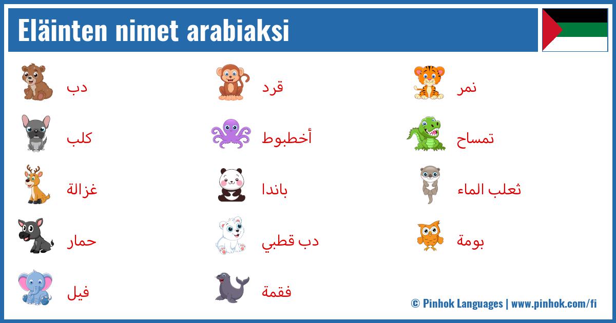 Eläinten nimet arabiaksi