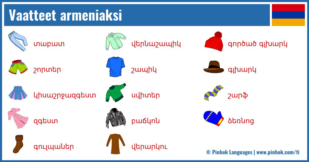 Vaatteet armeniaksi