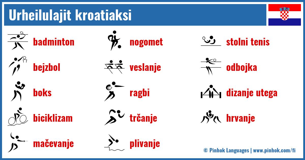 Urheilulajit kroatiaksi