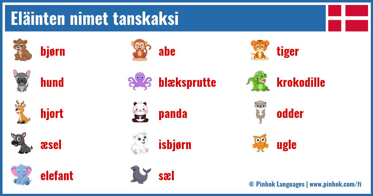 Eläinten nimet tanskaksi