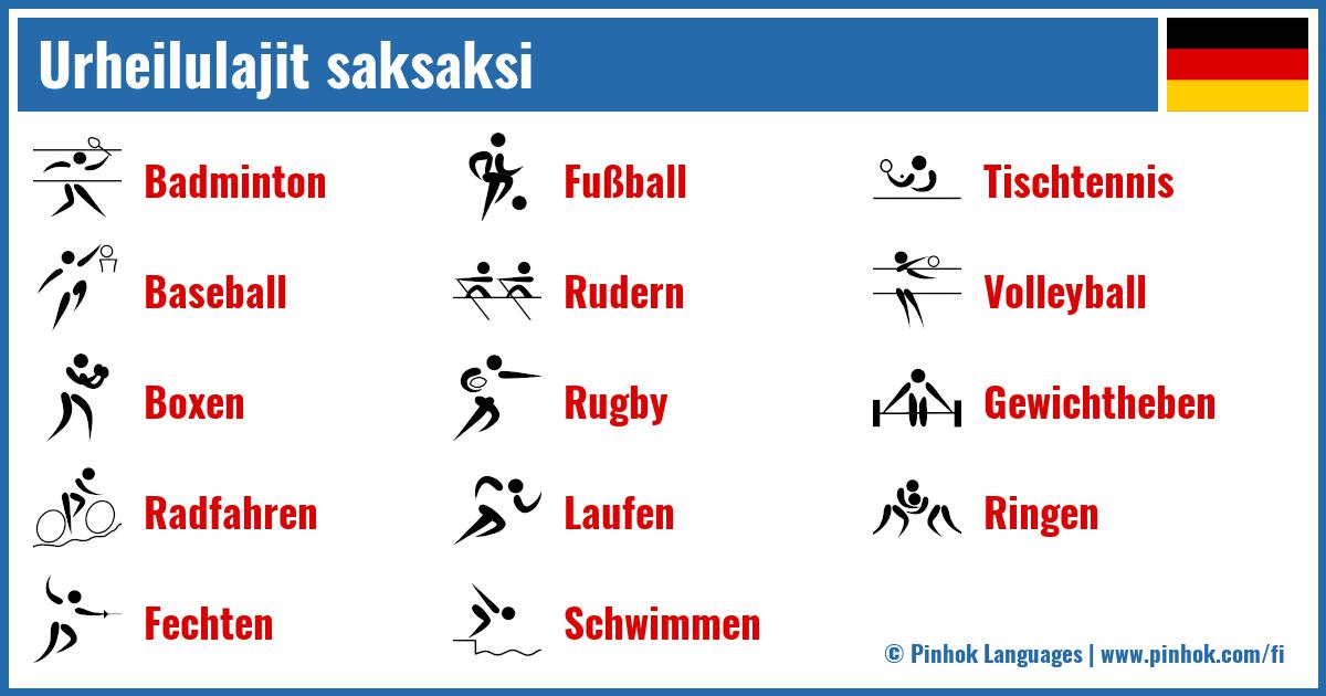 Urheilulajit saksaksi