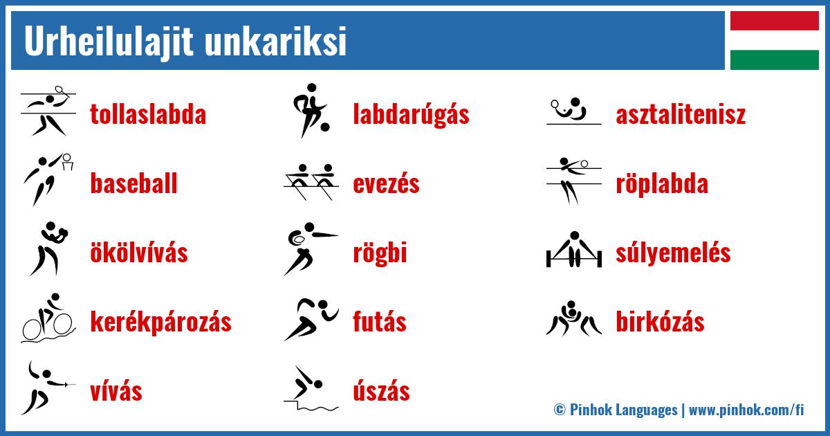 Urheilulajit unkariksi