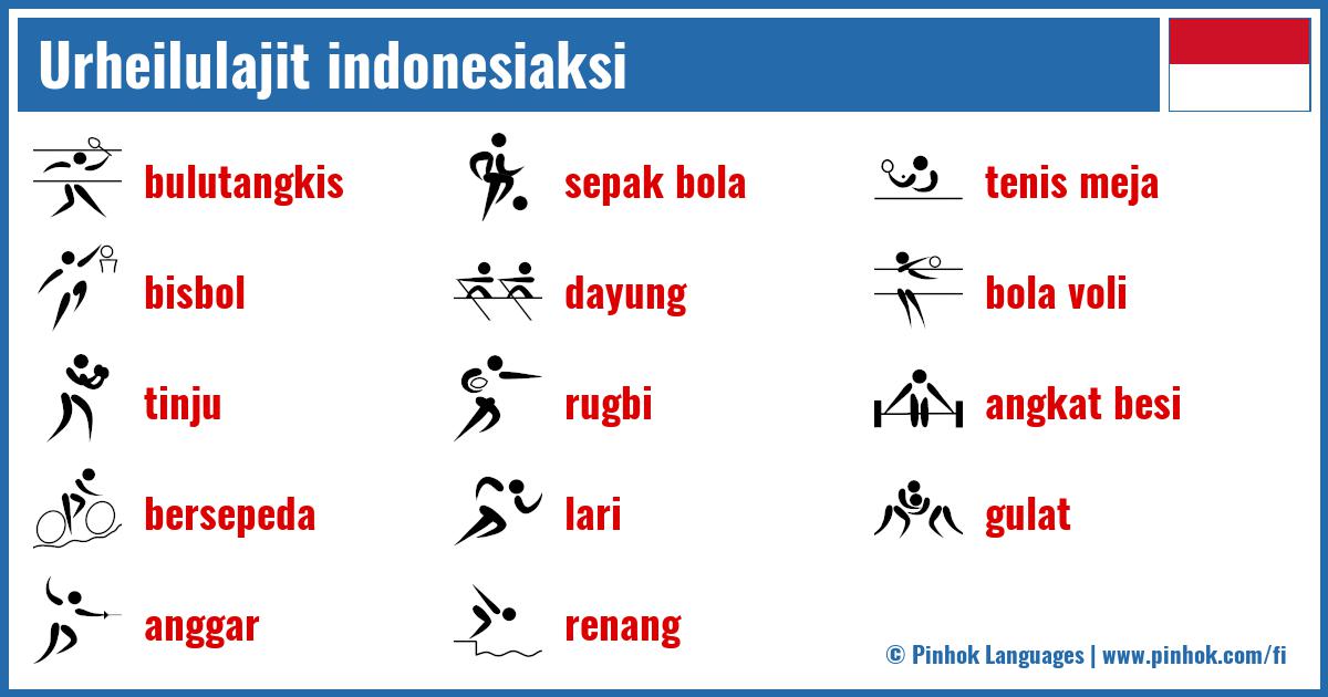 Urheilulajit indonesiaksi