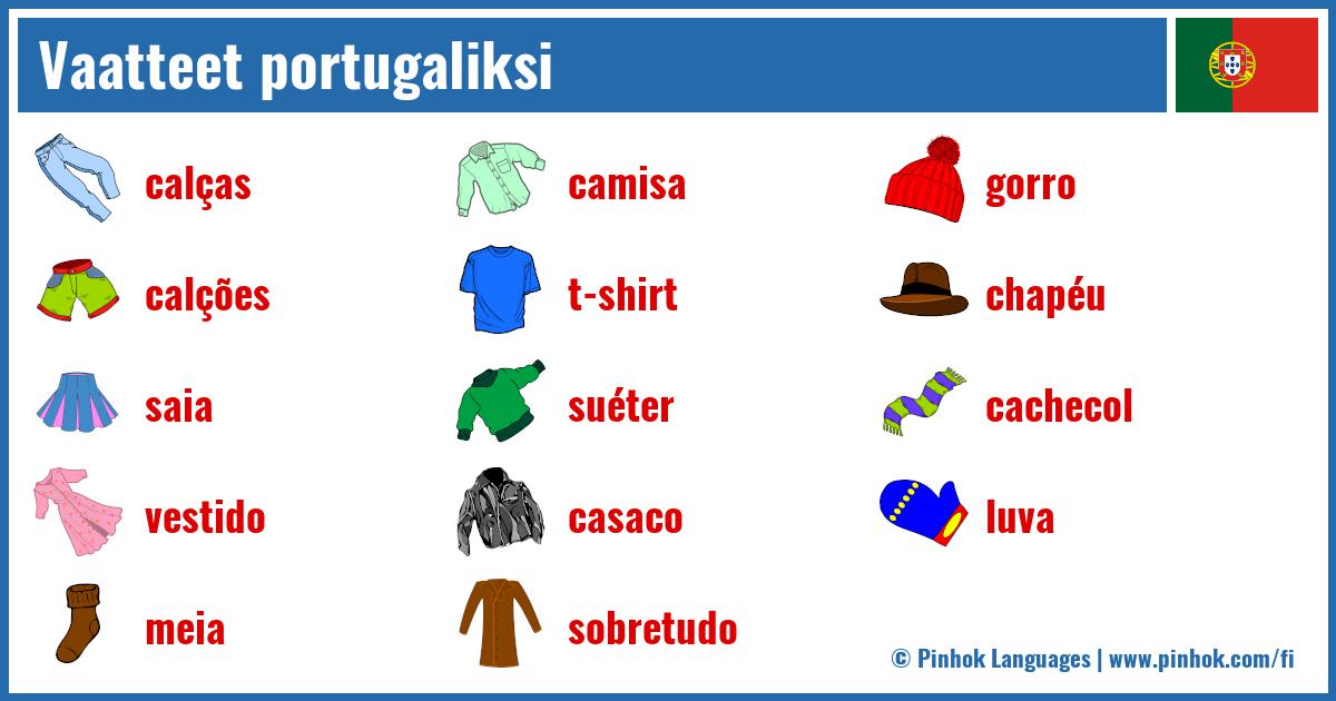 Vaatteet portugaliksi