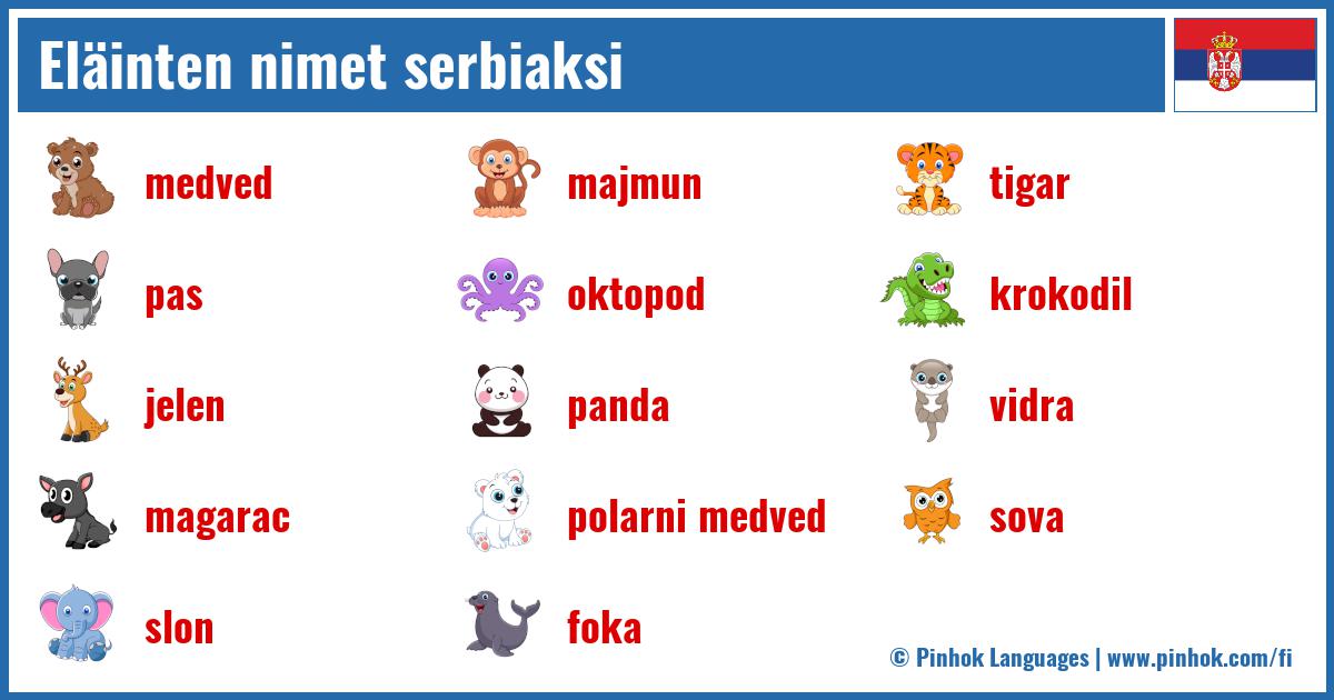 Eläinten nimet serbiaksi