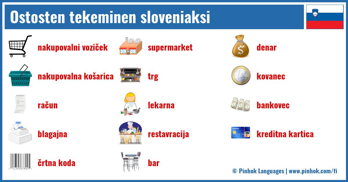 Ostosten tekeminen sloveniaksi