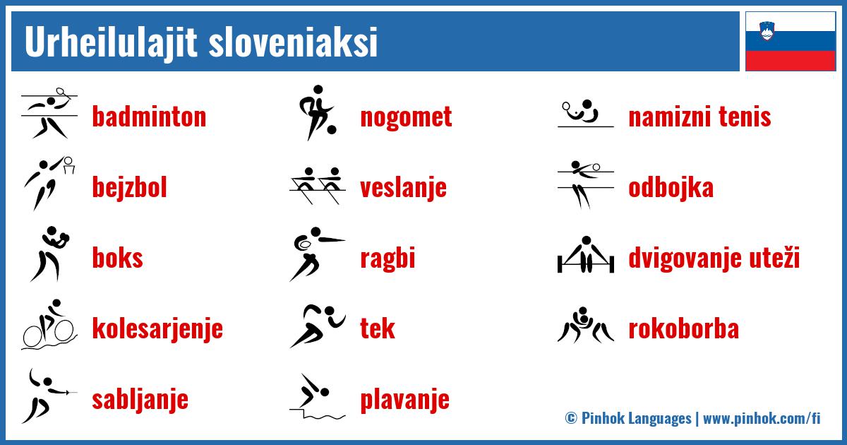 Urheilulajit sloveniaksi
