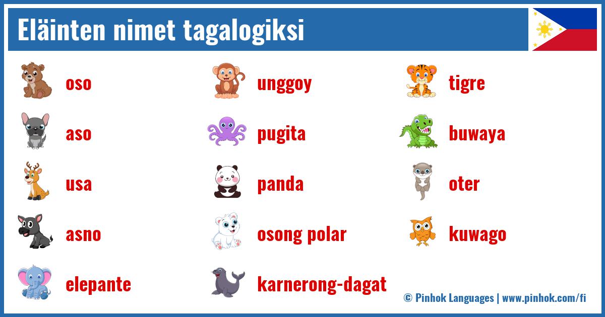 Eläinten nimet tagalogiksi