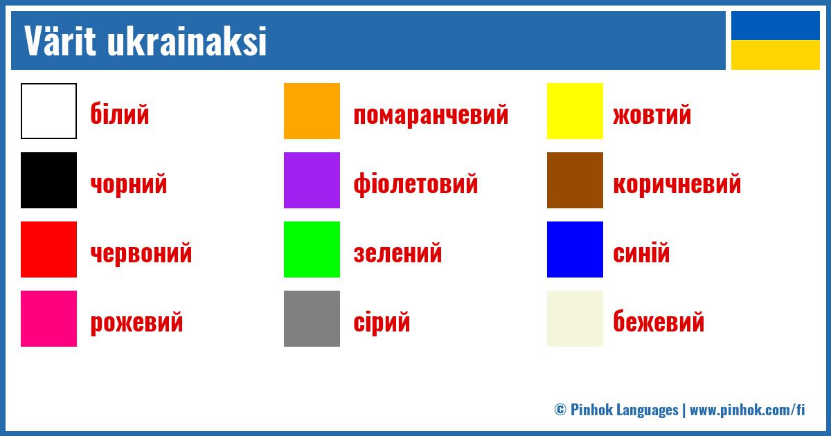 Värit ukrainaksi