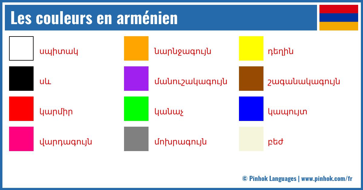 Les couleurs en arménien