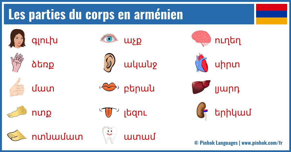 Les parties du corps en arménien