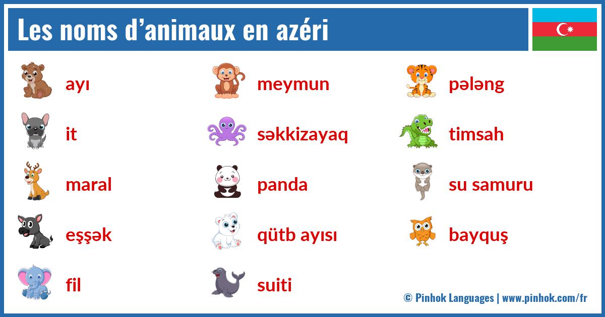 Les noms d’animaux en azéri