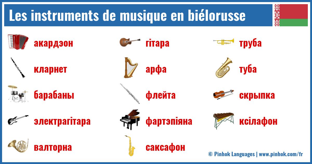 Les instruments de musique en biélorusse