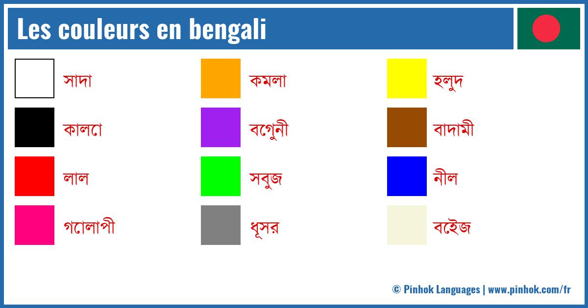 Les couleurs en bengali