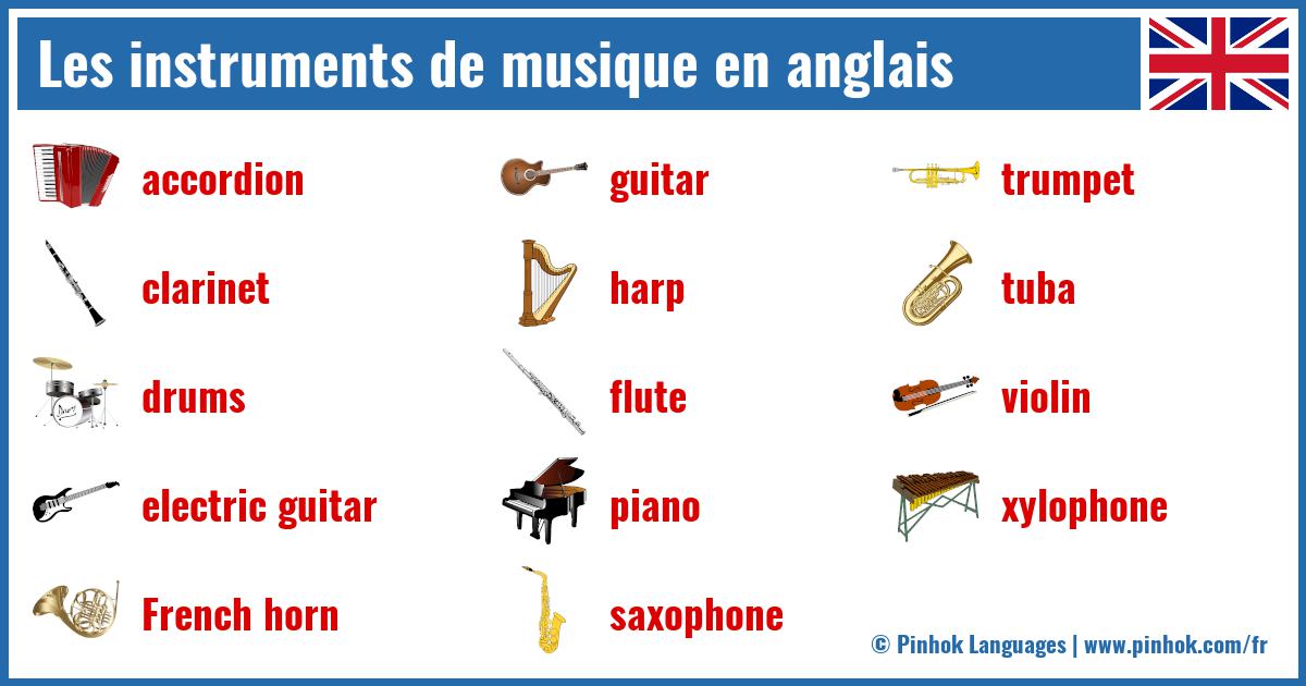 Les instruments de musique en anglais