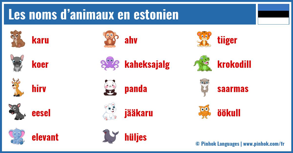 Les noms d’animaux en estonien