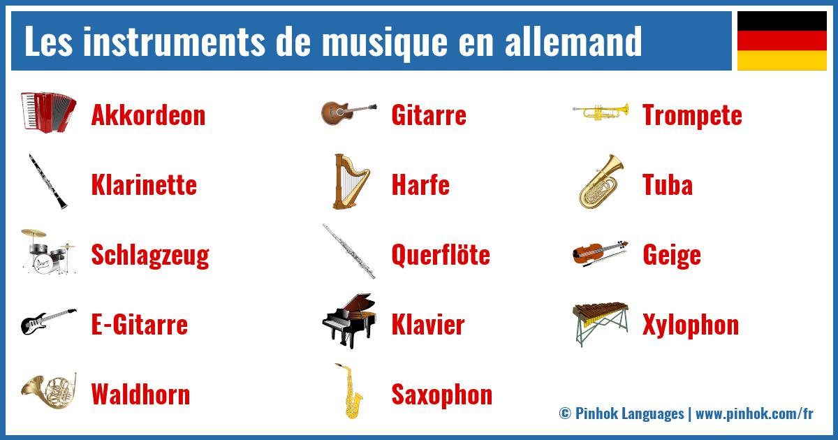 Les instruments de musique en allemand