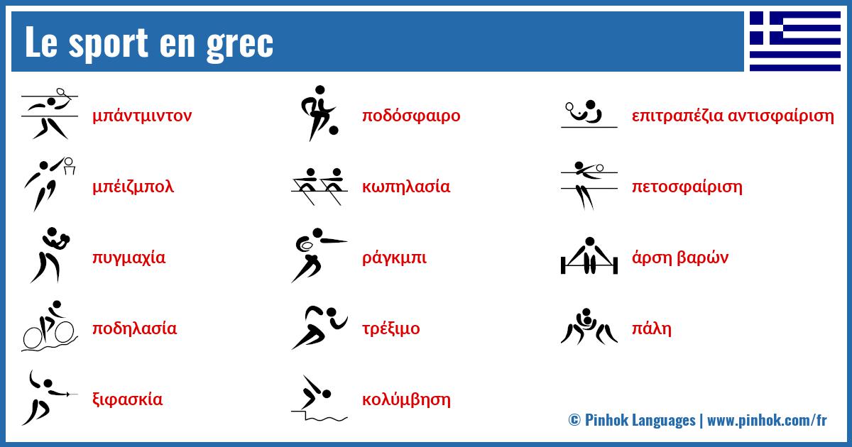 Le sport en grec