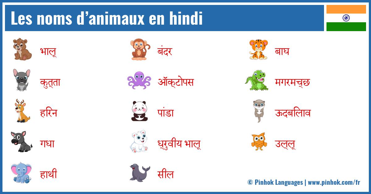 Les noms d’animaux en hindi