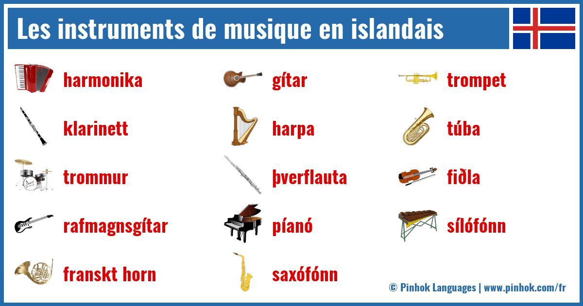 Les instruments de musique en islandais