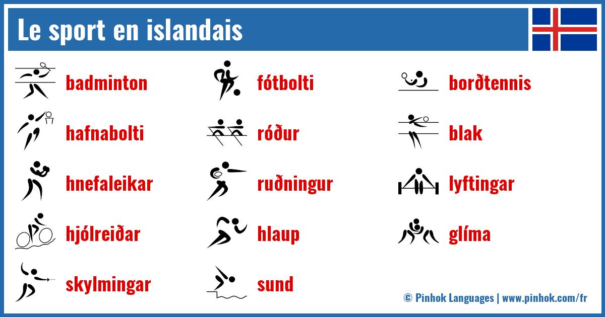 Le sport en islandais