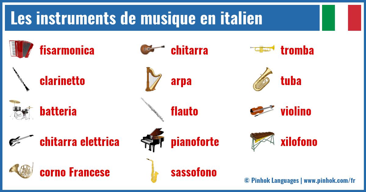 Les instruments de musique en italien