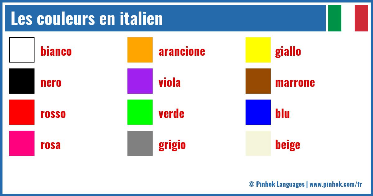 Les couleurs en italien