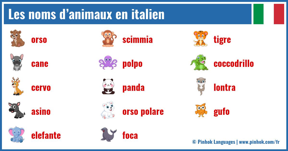 Les noms d’animaux en italien