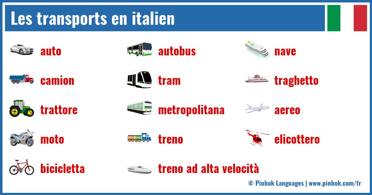 Les transports en italien