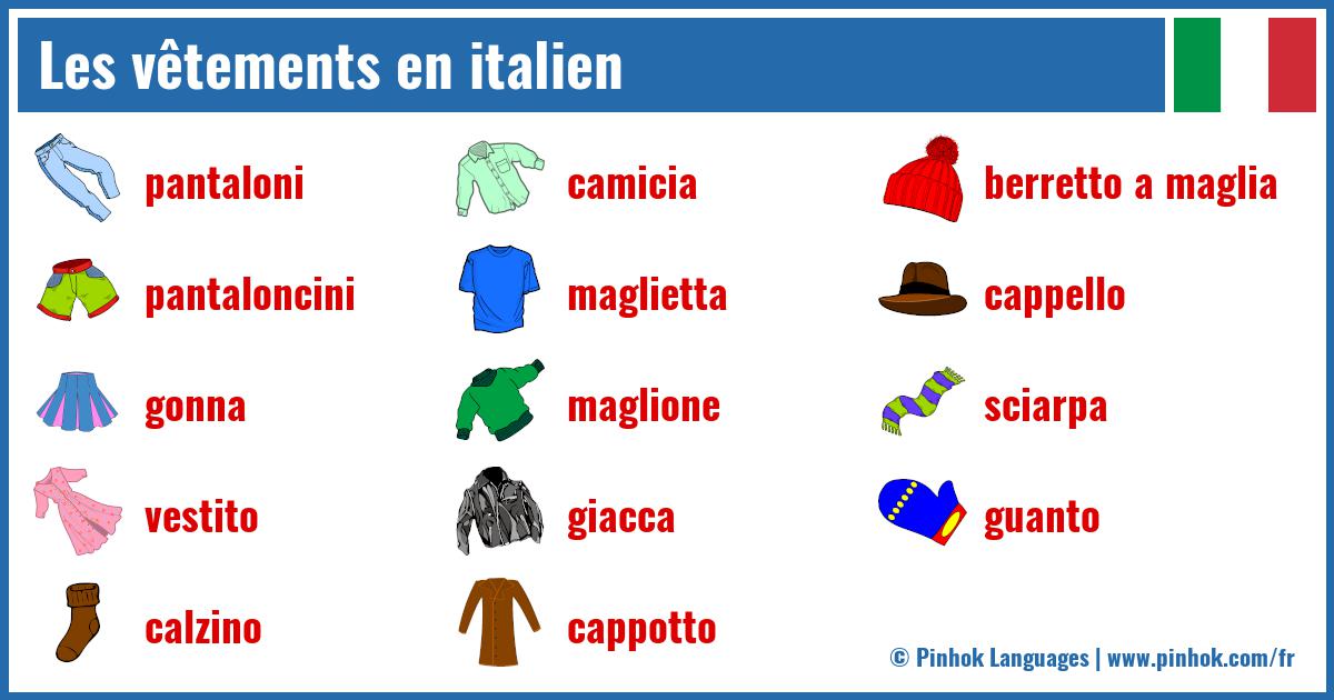 Les vêtements en italien