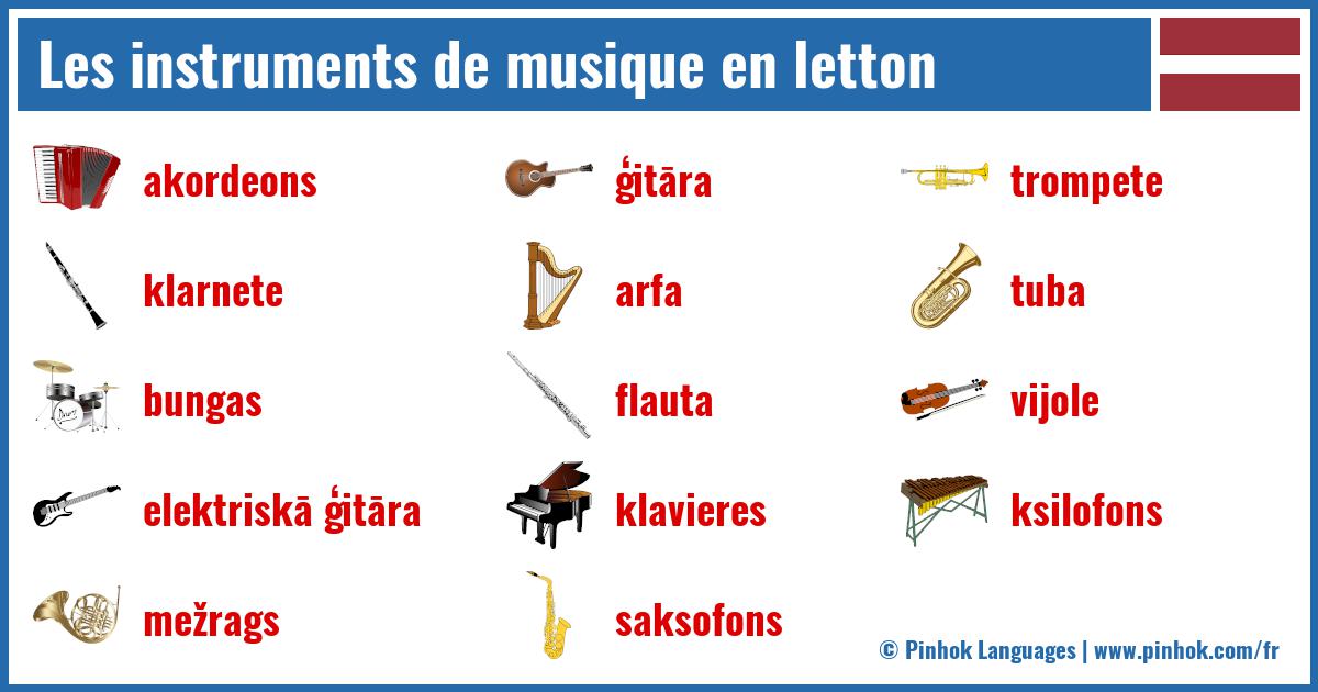 Les instruments de musique en letton