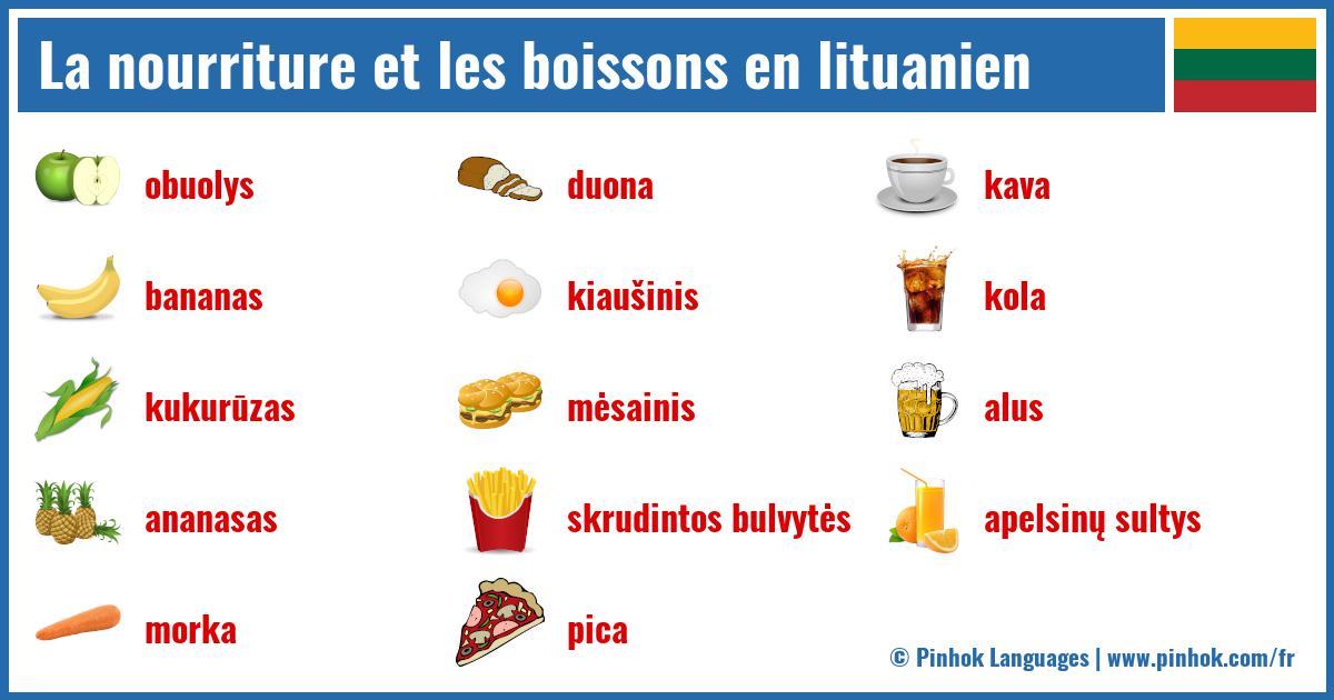 La nourriture et les boissons en lituanien