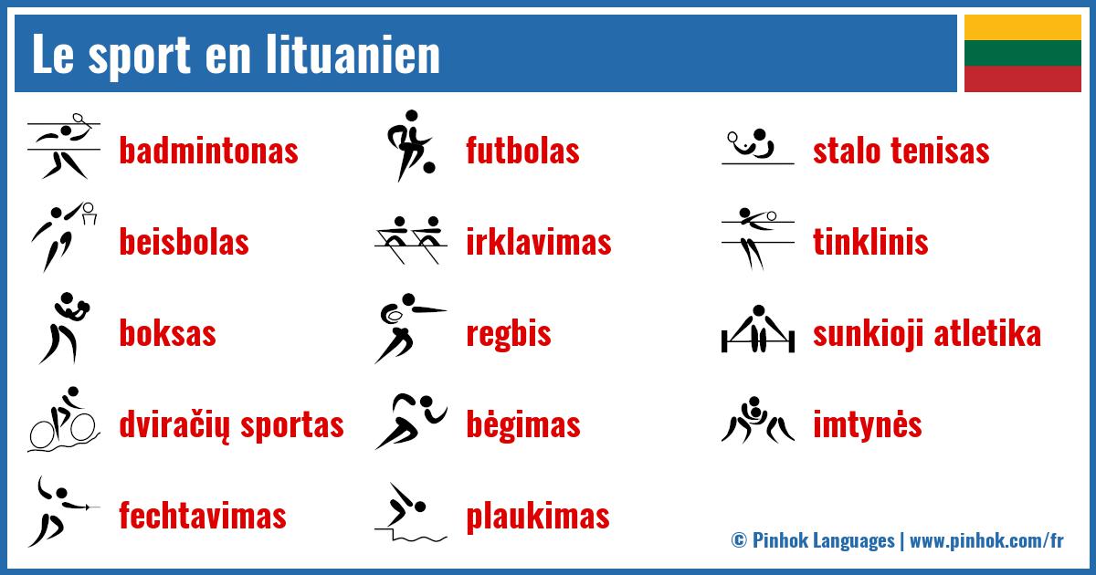 Le sport en lituanien