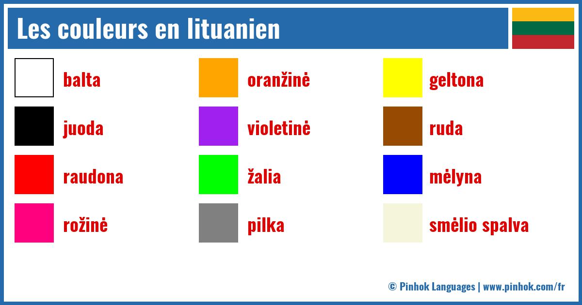 Les couleurs en lituanien